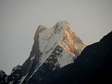 05 Sunrise On Machapuchare From Tilche Before Sinuwa On The Trek To Annapurna Sanctuary